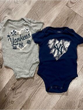 Sparkly NY Yankees Onesies